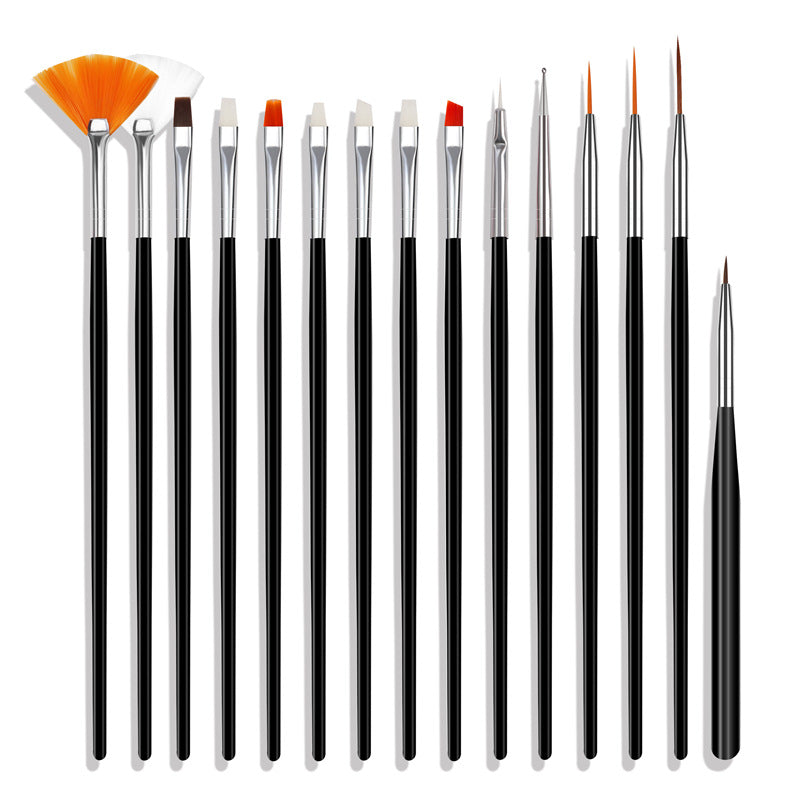 Wholesale Plastic 15pcs Nail Art Pen Set